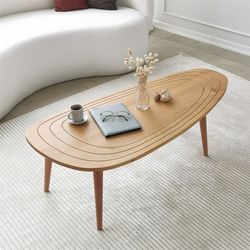 wood oval coffee table surfboard side table vintage style end table living room coffee table low center table handmade
