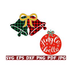 jingle bells svg - jingle bells cut file - jingle bells clipart - christmas buffalo plaid svg - buffalo plaid svg - christmas buffalo svg