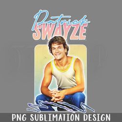 atrick swayze 90s styled retro raphic png download