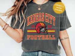 kansas city chiefs comfort colors shirt, trendy vintage retro style nfl unisex football tshirt