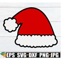 santa hat svg, christmas clipart, christmas svg, kids christmas svg, santa hat cut file, christmas png, holidays svg, digital download