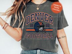 denver broncos comfort colors shirt, trendy vintage retro style nfl unisex football tshirt