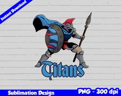 titans png, football mascot warrior style, titans t-shirt design png for sublimation, sport mascot design