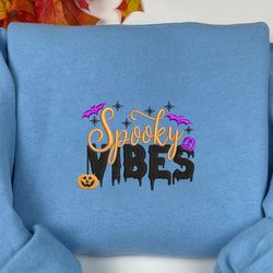 spooky vibes embroidery design, stay spooky craft embroidery file, spooky halloween embroidery design, embroidery files