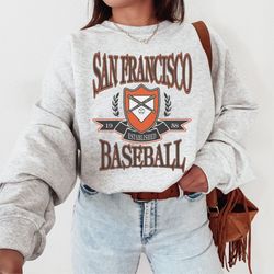 throwback san francisco vintage unisex sweatshirt, retro preppy crewneck, aesthetic hoodie, cute modern women crew, game