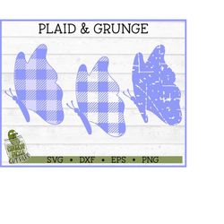 plaid & grunge butterfly 2 svg file 1, dxf, eps, png, distressed, spring, cricut svg, silhouette cameo svg, cutting file