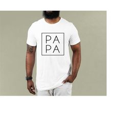 papa square shirt - papa shirt - papa tee - new papa shirt - future papa - pregnancy announcement - new baby - papa to b