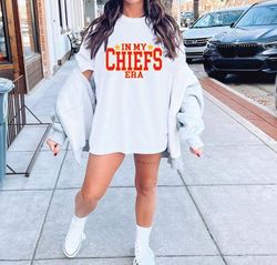 i my chiefs era crewneck, travis kelce football shirt, travis kelce sweatshirt, football fan tee, gift for girlfriend or