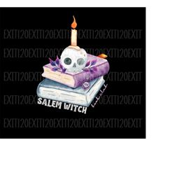 salem witch book club, trendy witch png, skull png, spooky librarian book club, sublimation, digital download, free comm