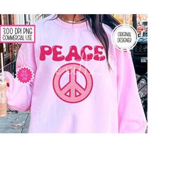 sparkly faux glitter peace png, free commercial use,  trendy pink peace sign png, sublimation, digital download,  retro