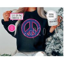 sparkly faux glitter peace sign, free commercial use, trendy peace sign shirt design png, sublimation png, digital desig