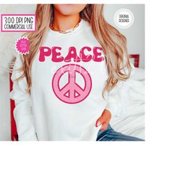 sparkly faux glitter peace png, free commercial use,  trendy pink peace sign png, sublimation, digital download,  retro