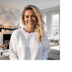 white  sweatshirt christmas mock up, white sweatshirt mockup, mock up for christmas, white  crewneck christmas mock up,