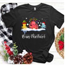 funny octopus christmas tree cute gift xmas t shirt, octopus christmas sweatshirt, gift for octopus lovers, octopus t sh