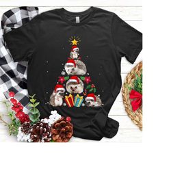 Hedgehog Christmas Tree Funny Hedgehog Christmas T shirt, Hedgehog Shirt, Hedgehog Gift, Funny Hedgehog Xmas Shirt,  Hed