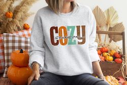 Retro Style Cozy Season Shirt Png, Retro Style Fall Shirt Png, Cute Thanksgiving Tee, Cozy Thanksgiving, Family Thanksgi