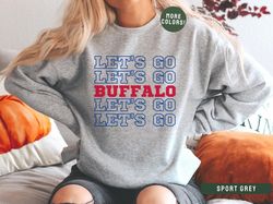 buffalo football crewneck sweatshirt, lets go buffalo shirt, buf 716 shirt, buffalo football gift, buffalo ny gift, buff