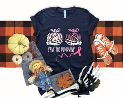 skeleton, save the pumpkins shirt png, save the pumpkin, pink ribbon, breast cancer , birthday gift, breast cancer aware