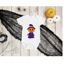 cute witch pumpkin baby onesiehalloween baby onesie daddy's boy onesie trendy baby onesie baby boy, natural premium baby