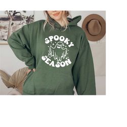 spooky season sweatshirt and hoodie, retro spooky shirt, spooky halloween, vintage halloween shirt, fall vibes, cozy sea