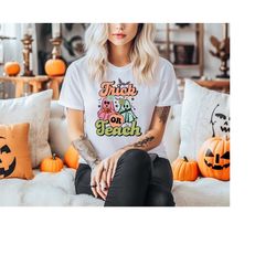 teacher halloween shirt, halloween teacher sweatshirt, fall shirts for teachers, vintage halloween teacher tees, trick o