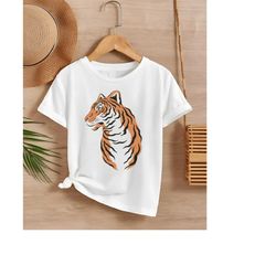 tiger graphic tee | women's t-shirt tropical jungle vintage tee| get em tiger | tshirt for women | gift for her