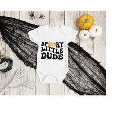 spooky little dude baby onesiehalloween baby onesie daddy's boy onesie trendy baby onesie baby boy, natural premium baby