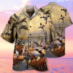 duck hunting hawaiian shirt | unisex | full size | adult | colorful | hw2457