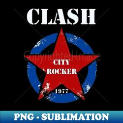 city rocker 1977  logo re make tribute - unique sublimation png download - create with confidence