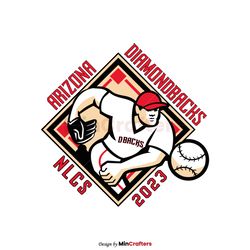 Arizona Diamondbacks NLCS Champions Baseball Player SVG