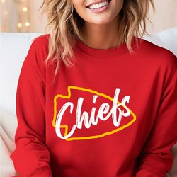 kansas city chiefs sweatshirt, red chiefs sweatshirt, unisex chiefs sweatshirt, chiefs shirt for women, chiefs shirt for