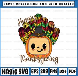 watermelon boy happy thanksgiving pilgrim hat turkey melon head svg/ turkey melon png/ thanksgiving design/ svg png dxf/