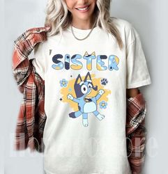 bluey big sister shirt, bluey bingo sisters shirt gift, bingo funny shirt, bluey family shirt