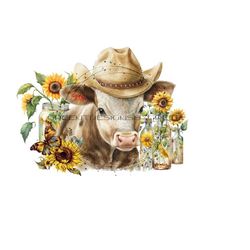 cow png, cute cow sublimation, rustic truck, western cow and sunflower clipart cowboy hat clipart, calf png download, sunflower sublimation.