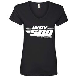 indy 500 shirt &8211 indianapolis 2018 womens v-neck t-shirt