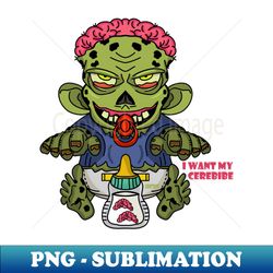 zombi zombie terror baby - vintage sublimation png download - perfect for personalization