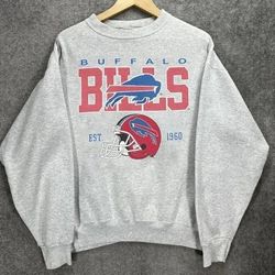 vintage buffalo bills football sweatshirt retro nfl buffalo bills shirt tee, gift for football