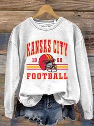 vintage kansas city football sweatshirt  vintage style kansas city football crewneck sweatshirt  kansas city sweatshirt