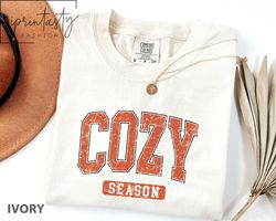 cozy season t-shirt png, retro fall t-shirt png, womens fall t-shirt png, cozy t-shirt png, fall t-shirt png, christmas