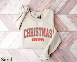 christmas vibes sweatshirt, retro christmas shirt, womens christmas sweatshirt, christmas gift, holiday sweater, winter