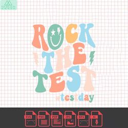 rock the test svg, testday svg, test day svg, school day svg