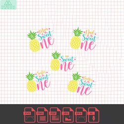 sweet one svg, sweet one pineapple svg, sweet one family bundle svg, pineapple birthday cut files