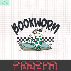 bookworm png, retro png, cute kids png sublimation, digital design download, vintage png, trendy png, kids shirt designs