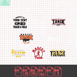 track svg bundle - track and field template bundle - track cut file - svg - eps - dxf - png - silhouette