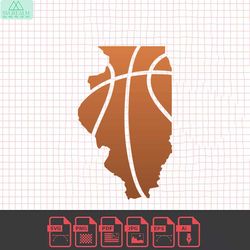 illinois basketball svg file -commercial & personal use- vector art svg for cricut,silhouette cameo,iron on vinyl design