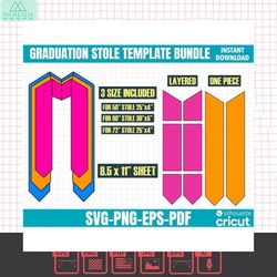 graduation stole template bundle svg, graduation stole, stole template, graduation template, graduation svg, stole templ