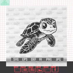cute sea turtle svg | tropical animal clipart | beach vibes cutfile | summer shirt png | saltlife dxf | underwater png |