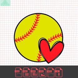 softball heart svg, red stitch svg, softball t-shirt, cheer mom svg, game day vibes svg. cut file cricut, silhouette