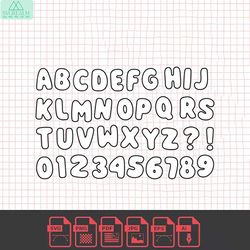 bubble font svg, bubble letters svg, bubble alphabet svg, doodle letters svg, bubble font png