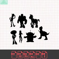 toy story silhouette - svg download file - plotter file - crafting - plotter cricut